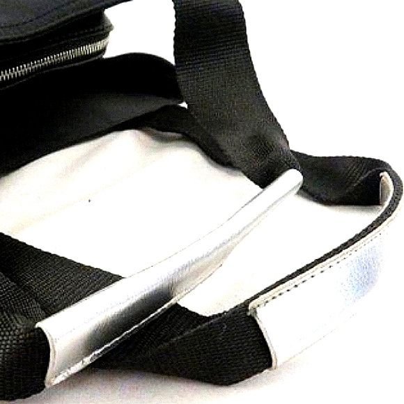 🖤 Versace® Parfum Black & Silver Nylon Tote Bag w/ Strap NEW! - Picture 10 of 11